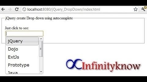 Autocomplete jQuery | autocomplete dropdown jquery