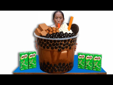 Bà Tân Vlog - Lần Đầu Làm Cốc Milo Dầm Trân Châu Thạch Cacao Khổng Lồ Đãi Cả Làng