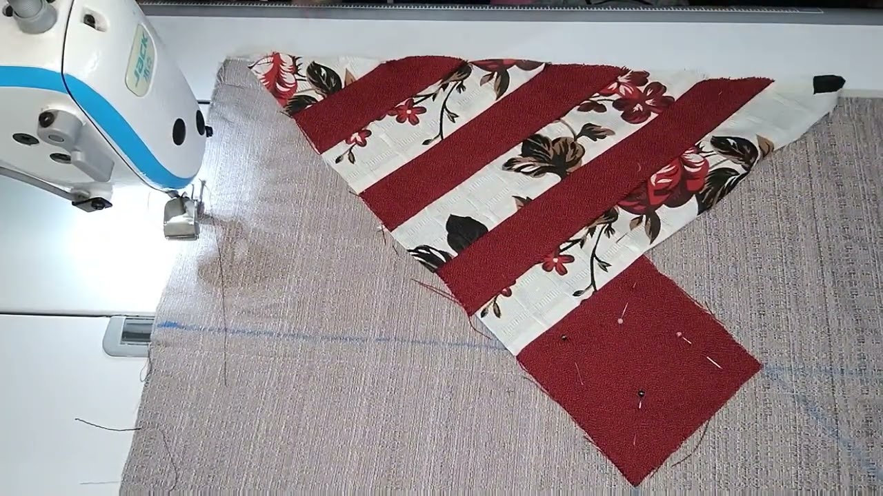 Descompliquei. Novo Jeito de fazer TAPETE de Retalhos só com duas cores.