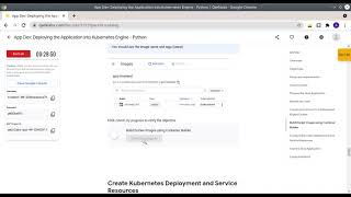 Qwiklabs: App Dev: Deploying the Application into Kubernetes Engine - Python