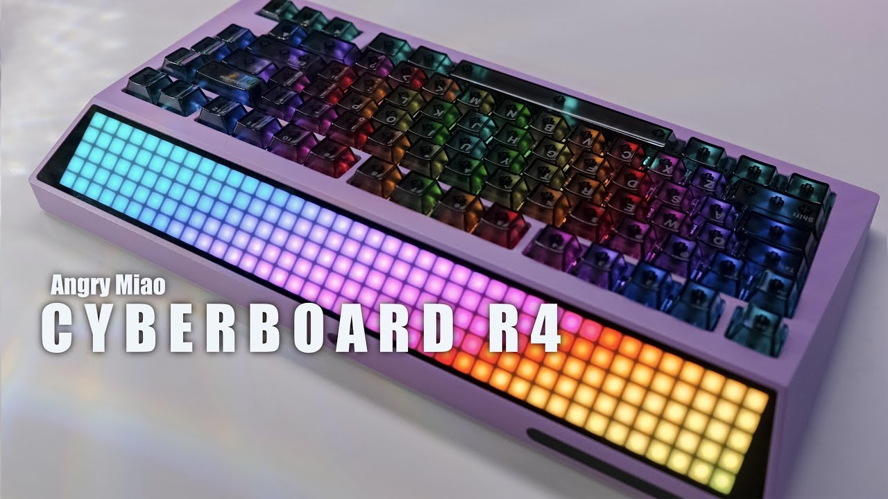 THE FUTURE IS HERE! Cyberboard R4 Mechanical Keyboard by Angry Miao 💜  Unboxing, Review