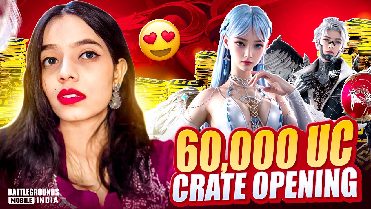 BGMI 60,000 UC LOVER BLESSING CRATE OPENING 😍 Ft UNLUCKY CRATE OPENER @GODDESSPLAYZ9