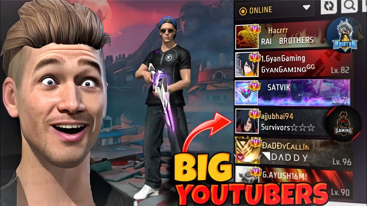 YouTubers Accepted My Friend Request In Free Fire!