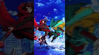 ruby rose vs my hero academia #myheroacademia #anime #rwby #rubyrose #manga