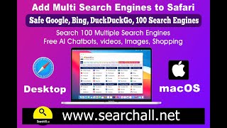 Search 100 Search Engines free AI chatbots on Safari MacOS screenshot 4
