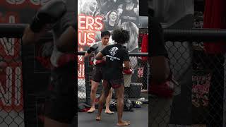 When you the as the pad holder for a little extra 😂 s/o to body conditioning! #muaythai #shorts
