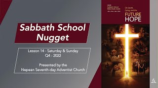 Lesson 14 - Sat.: All Things New.  & Sun.: A New Heaven and a New Earth.