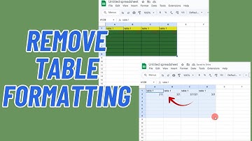 How To Remove Table Formatting In Google Sheets | Convert A Table Back To Normal In Sheets
