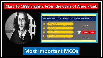 From the diary of Anne Frank Class 10 mcq / anne frank class 10 mcq