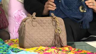 Isaac Mizrahi Live! Bridgehampton Lamb Leather Satchel with Shawn Killinger