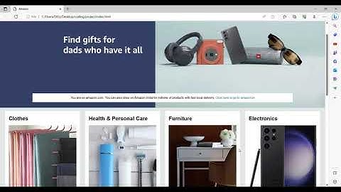 Amazon home page clone using HTML CSS
