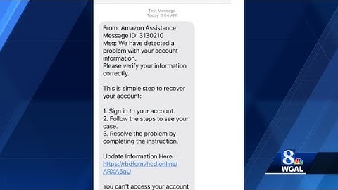 Scam text claims to be from Amazon