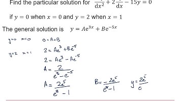 OCR Pure Core: Second order differential equations 1-4