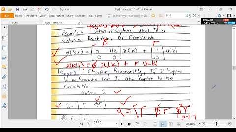 Controllability of Discrete Time System - Example