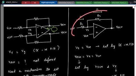 Lecture 22: Common-mode feedback (CMFB) variants: Resistive common-mode detector with & without OTA
