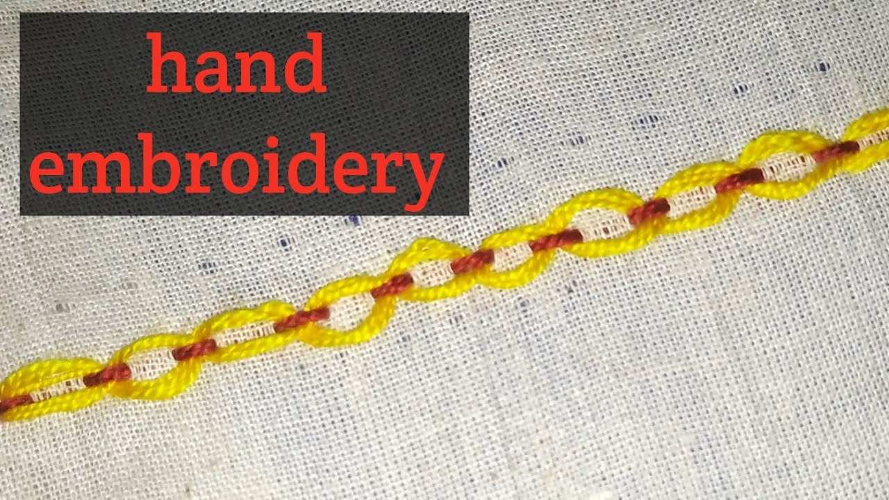 How to do cable chain stitch,Hand Embroidery Stitch,Easy Cable Chain
