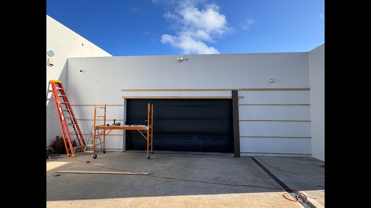 Barbados Beach House - Day 2 installing the garage cladding - YouTube