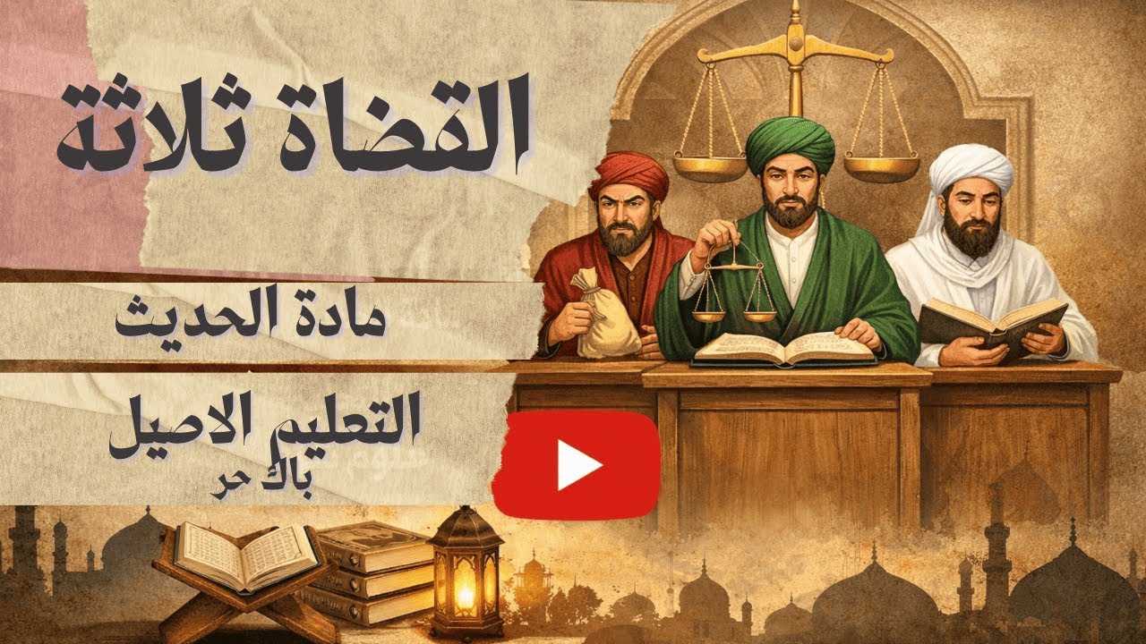 القضاة ثلاثة - مادة الحديث الثانية بكالوريا: التعليم الاصيل علوم شرعية باك حر