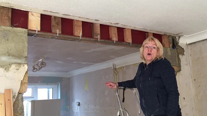 How to attach plasterboard to the bottom of a lintel or RSJ, keeping the beam narrow