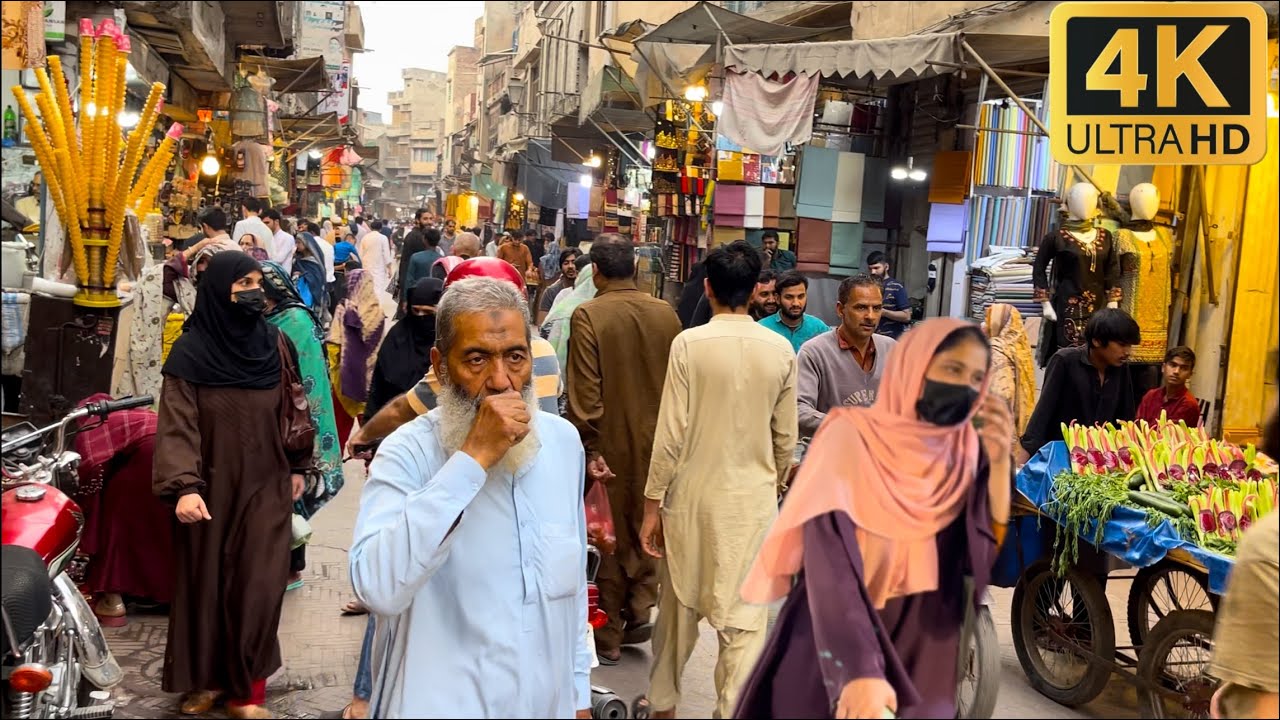 Eid Shopping From Bustling Markets Of Lahore Pakistan | 4k Walking Tour Of Crowded Bazaars & Streets