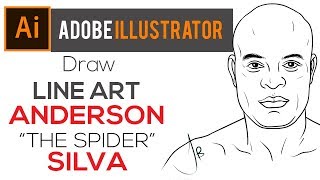 Vector Line Art ANDERSON SILVA  (free download vector) screenshot 4