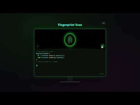 5 HACKER UI Secrets Vol.2 — Fingerprint, Bomb, Matrix Rain | CSS + JS ($5)
