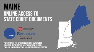 Maine: Online Access to State Court Records