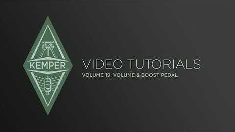 Kemper Profiler Tutorials - Volume & Boost Pedal (japanese)