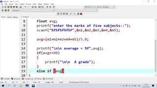 Program to find grade of student using else if ladder