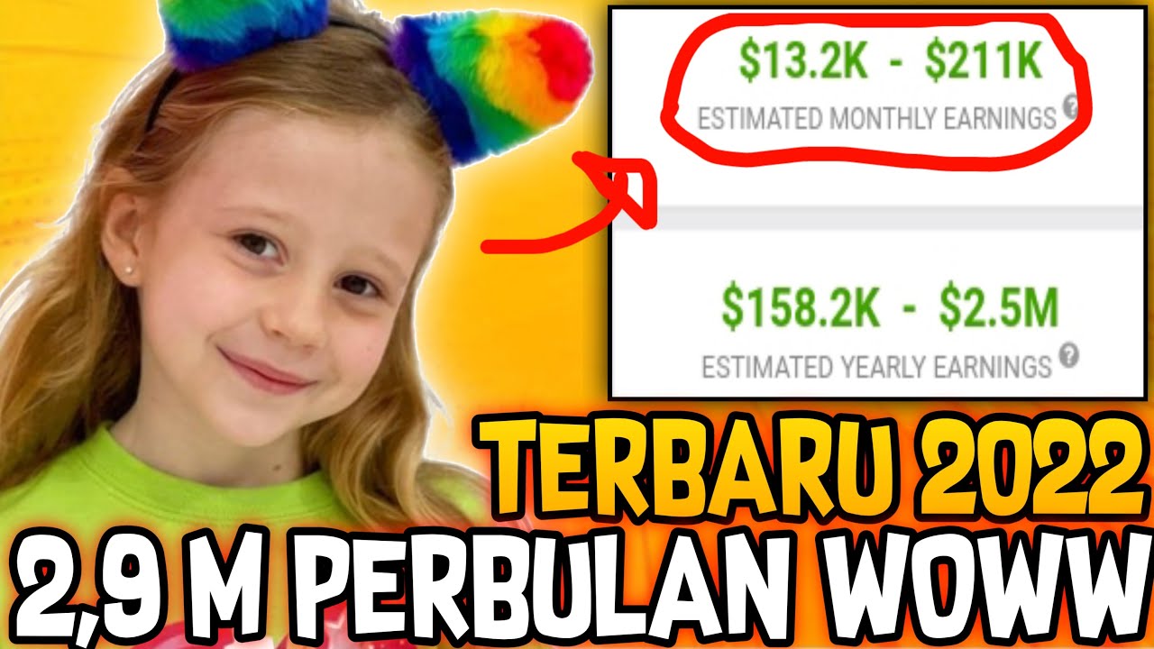 GAJI YOUTUBER LIKE NASTYA IDN PERBULAN TERBARU 2022!! SAMPAI MILIARAN WOWW