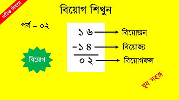 বিয়োগ কাকে বলে? সহজে বিয়োগ শেখার উপায় || বিয়োগ ১০০% ক্লিয়ার || subtraction || Part - 02