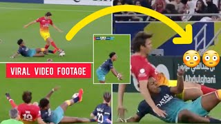 🙆 iShowSpeed's nasty crunching red card tackle on Kaka that could have broken his leg