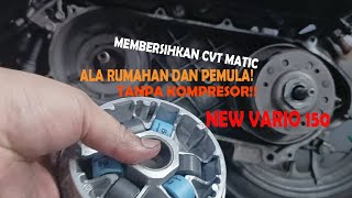 Tutorial on cleaning the CVT of the New Vario 150 || Without a compressor!