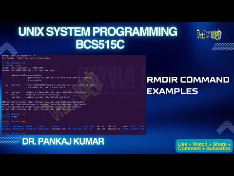 rmdir(Remove Empty Directories) Command | UNIX System Programming | VTU | BCS515C