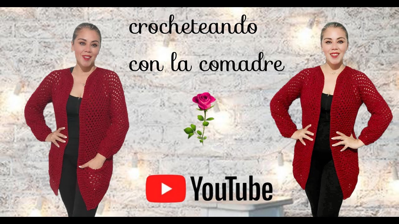 ⭐⭐⭐ЭЛЕГАНТНЫЙ КАРДИГАН С КАРМАНАМИ, СВЯЗАННЫМИ КРЮЧКОМ. ЧАСТЬ №1