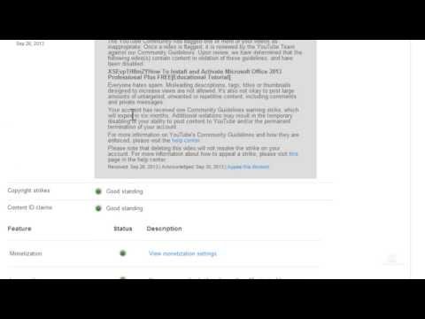 How to Remove/Appeal YouTubeTalented Educationmunity Guidelines Strikes 2013