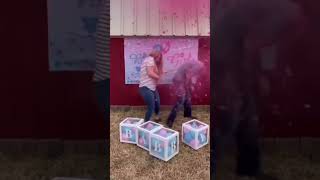 Pink Powder Explosion Drenches Dad at Gender Reveal