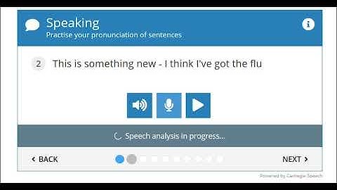 Practise English pronunciation with speech recognition exercises