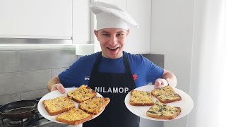 Готовка Ниламопа: Гренки с сыром и зеленью 🥪