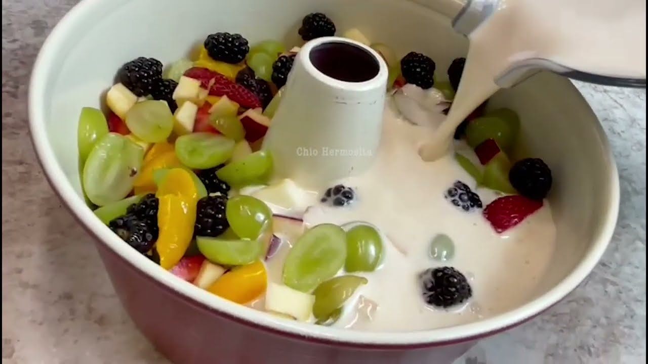 Postre Queso crema  rellena de frutas 🍓🍎🍏🍑/ Venta$/ fiestas 🎉