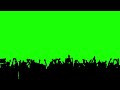 4K Green Screen Crowd silhouette - Green Screen Free Download