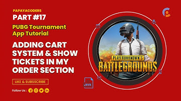 PUBG Tournament App | Adding Cart system in android studio hindi
