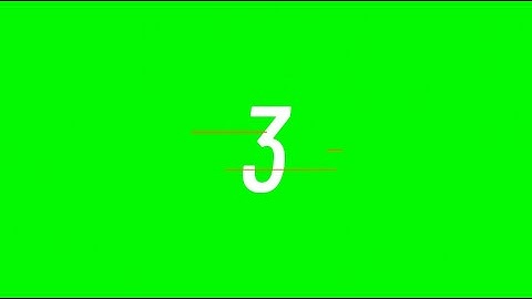 5 Seconds Countdown with Visual Effects and Sound Design - Green Screen 4K High Quality