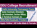 DDU College New Delhi Recruitment 2025 | Delhi University New Vacancy| #ddu