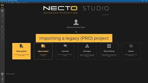 Importing PRO Project | NECTO Studio 2.0
