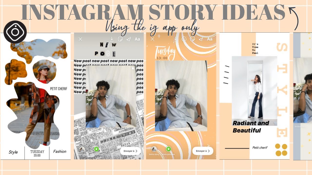 5 creative instagram story ideas / using the IG app only - YouTube