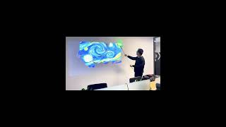 He’s Painting on a Blank Wall… Then THIS Appears! 🎨 | Interactive Projection Wall