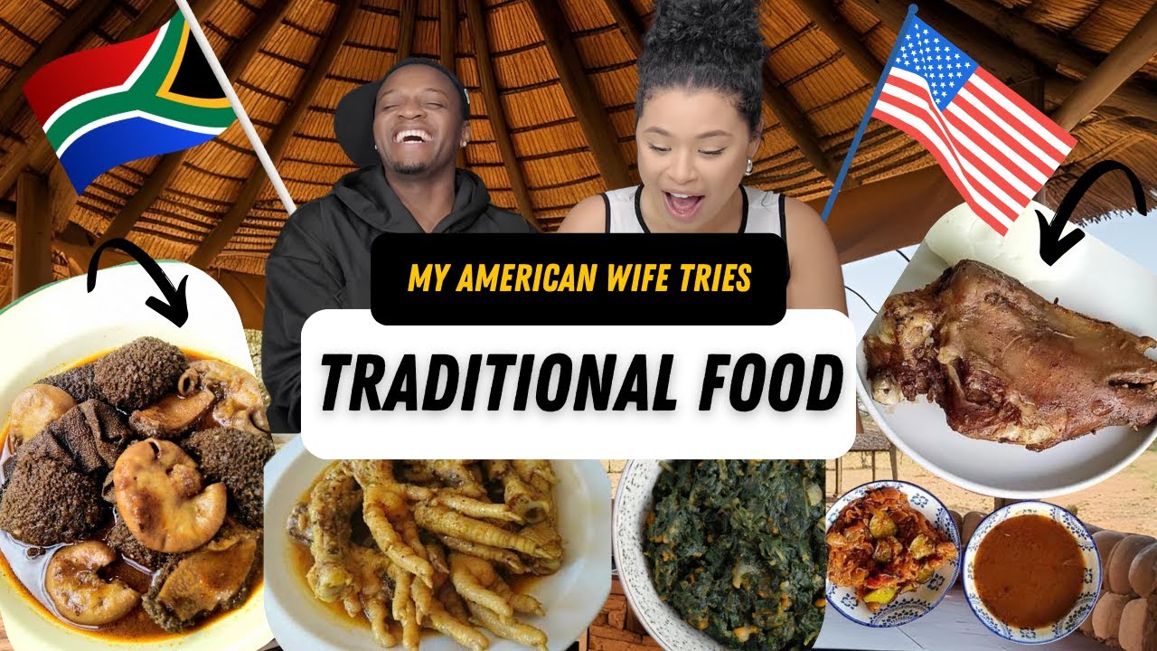 Жена пробует южноафриканские деликатесы (кишки, козьи головы, куриные лапки и многое другое) *УМО...