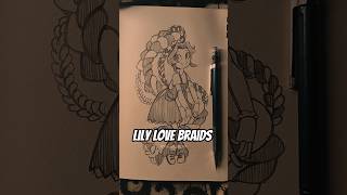 sketching Lily love braids from PPT #art #drawing #foryou #sketch