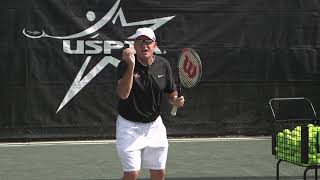 USPTA Quick Tip - T-Rex Backhand Followthough